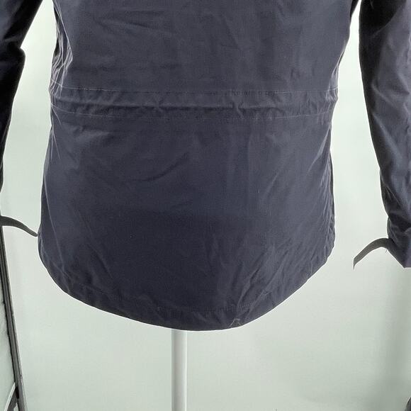 Lands End Navy Blue Zip Out Yellow Liner Outdoor Winter Parka Jacket Coat S - Picture 6 of 11